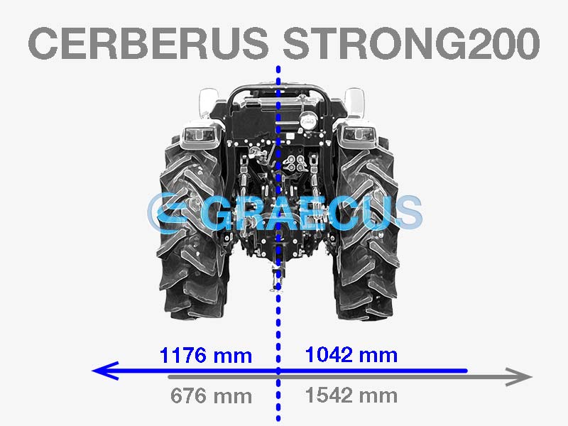 Καταστροφέας βαρέως τύπου, με υδραυλική μετατόπιση και λεπίδες συλλογής στο πίσω μέρος CERBERUS STRONG200