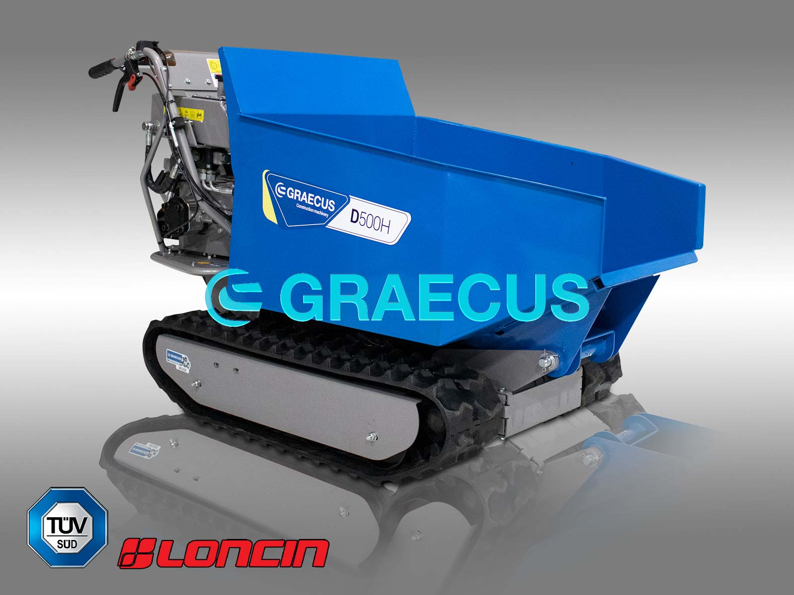 D500H | Graecus | Ντάμπερ ερπυστριοφόρο με υδραυλική ανατροπή 