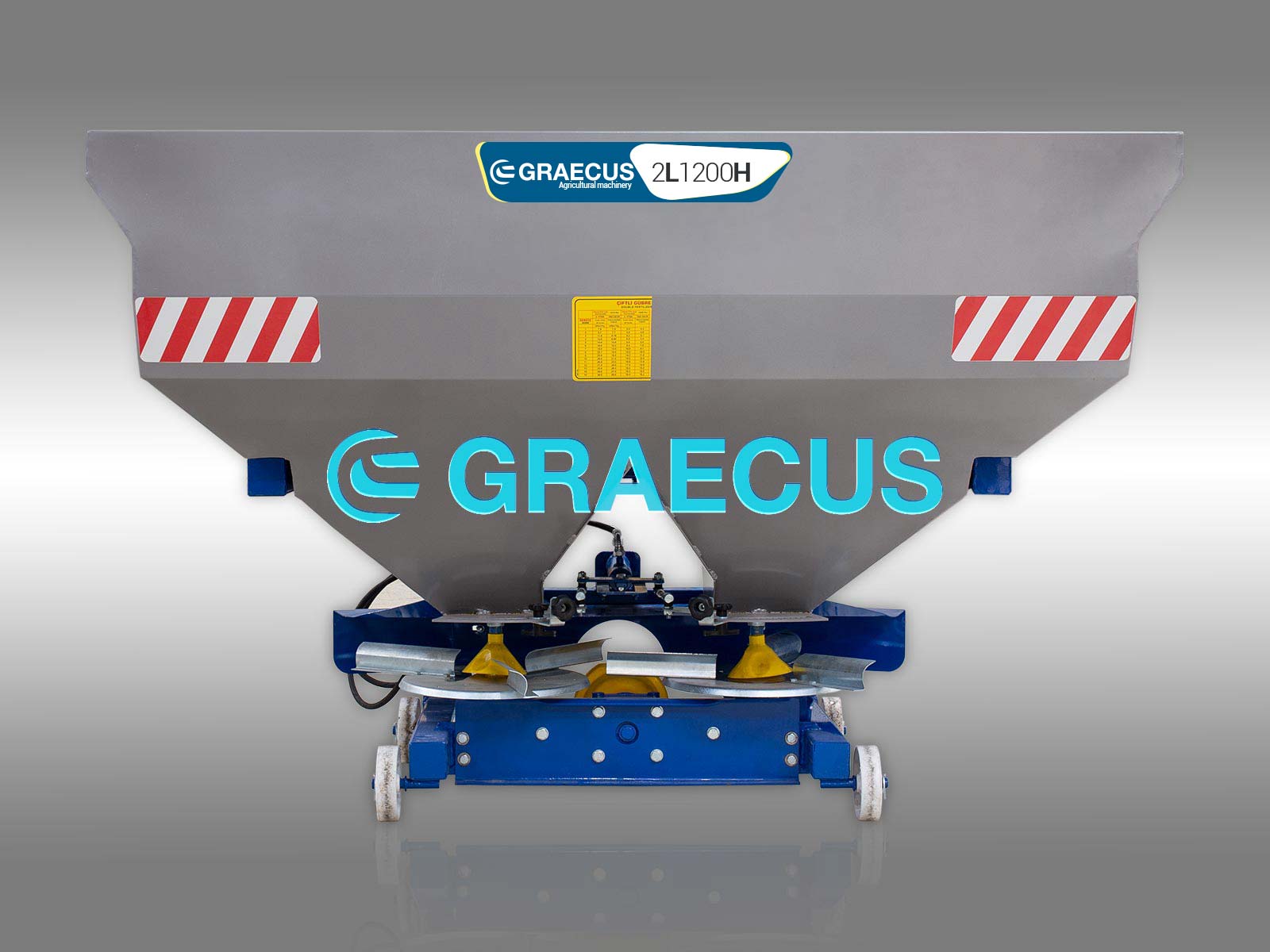 2L1200H | Graecus | Λιπασματοδιανομέας υδραυλικός με διπλή φτερωτή 