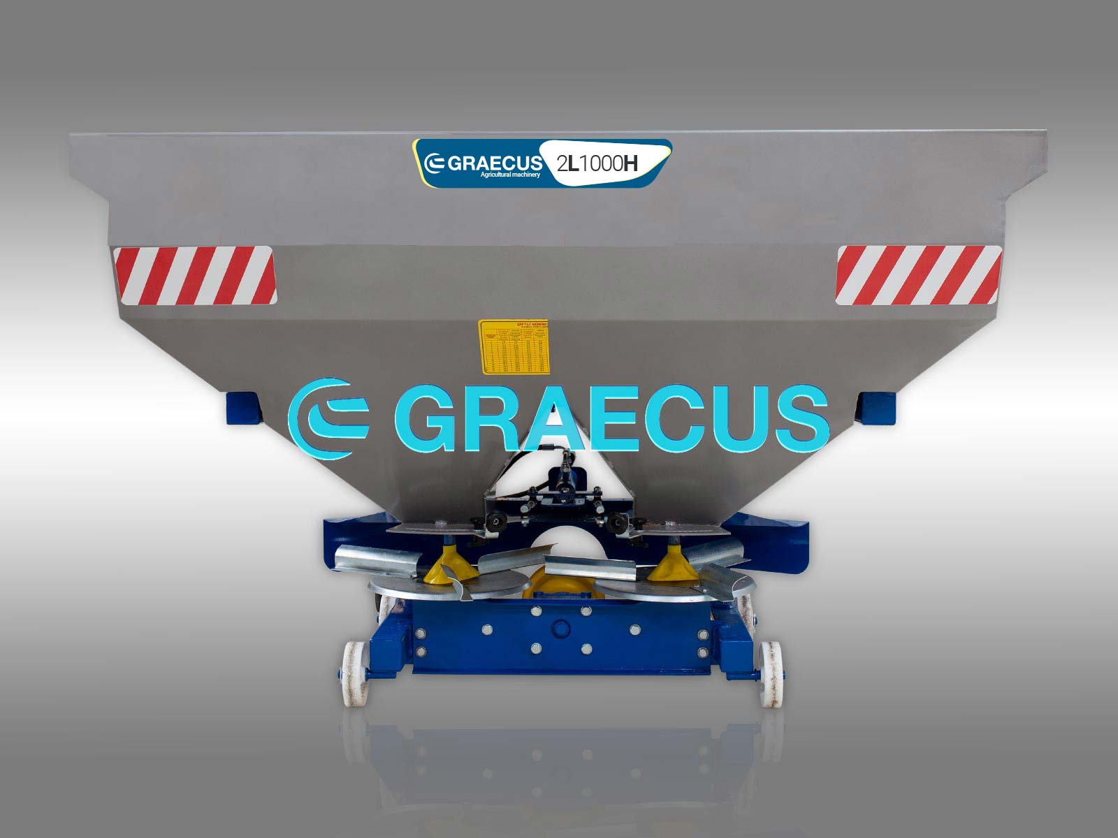 2L1000H | Graecus | Λιπασματοδιανομέας υδραυλικός με διπλή φτερωτή 