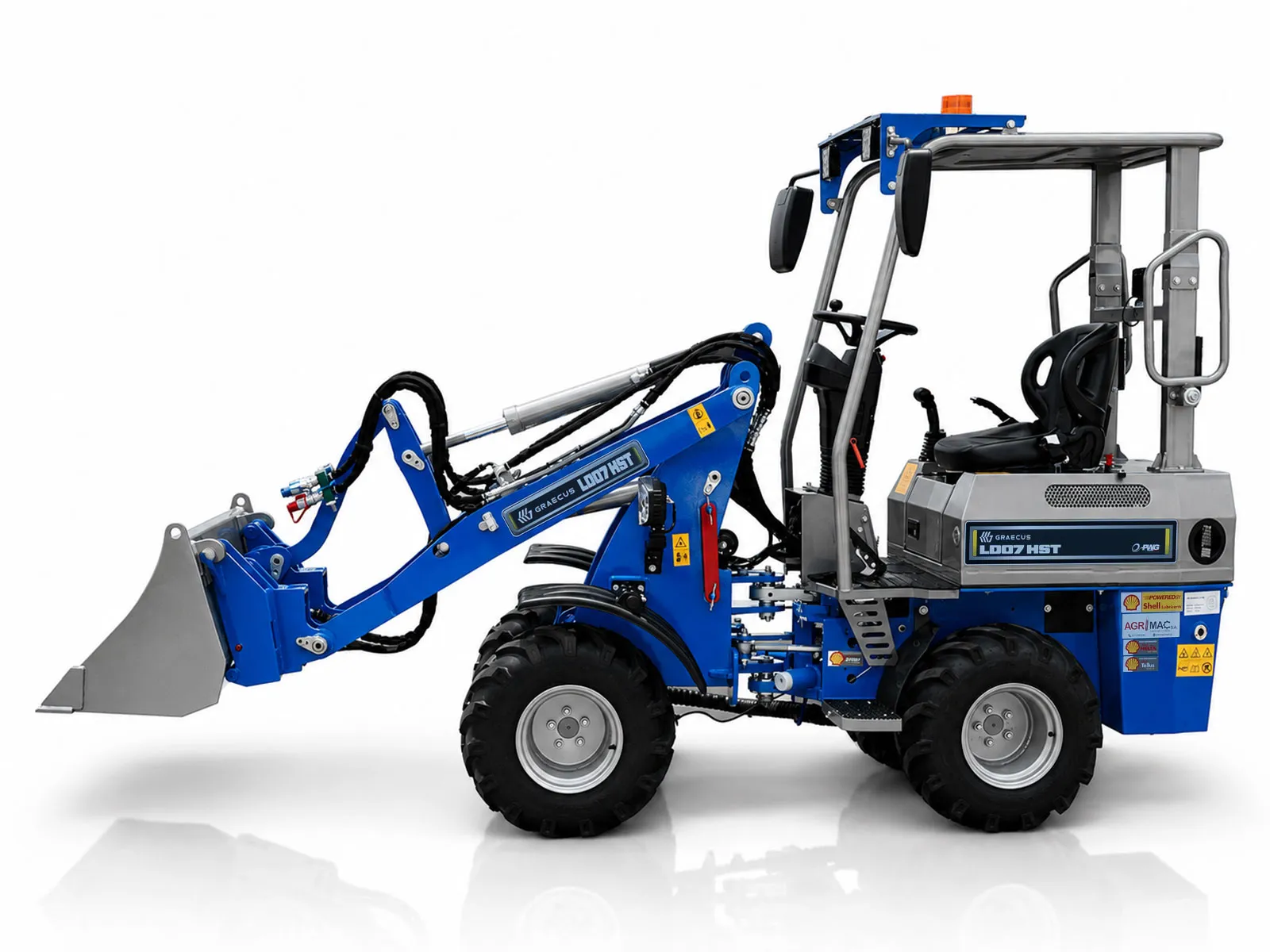 LD07 HST Perkins | Graecus | Μίνι σπαστός υδροστατικός τροχοφόρος φορτωτής 4×4 4WD