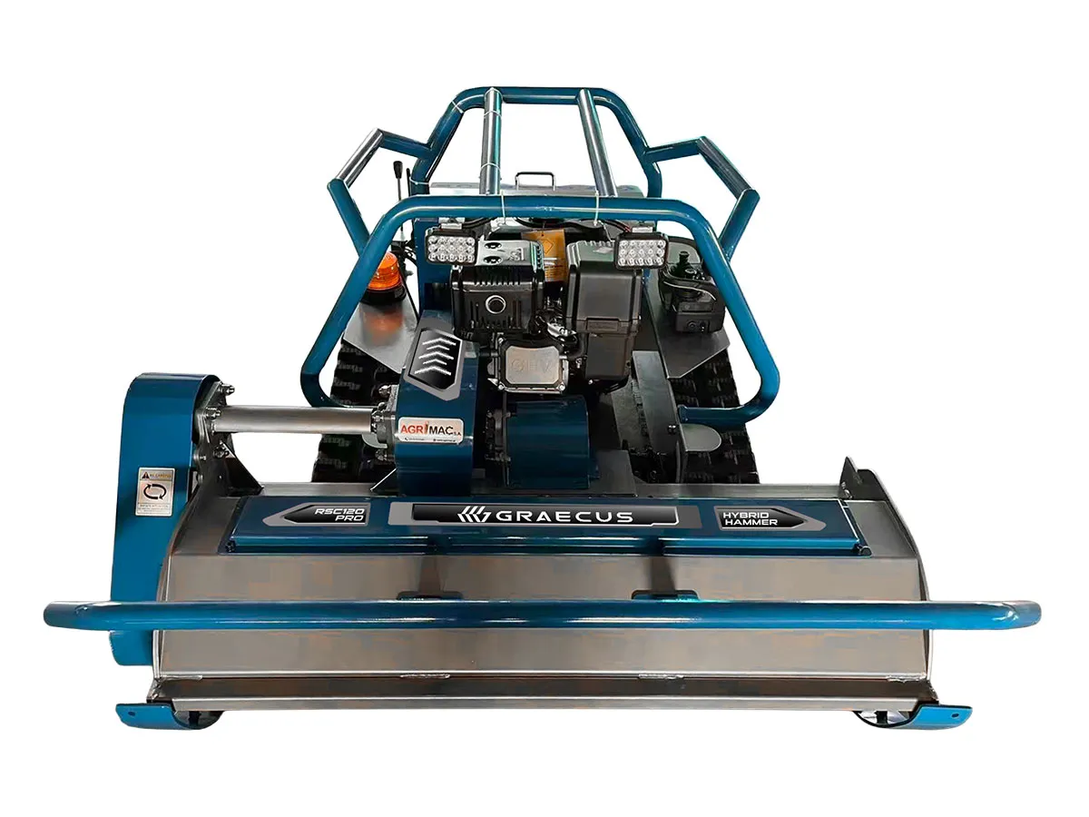 Graecus | RSC120 PRO | Hybrid Hammer V-Twin Loncin Τηλεκατευθυνόμενος καταστροφέας 120εκ χόρτων και κλαδιών με σφυριά