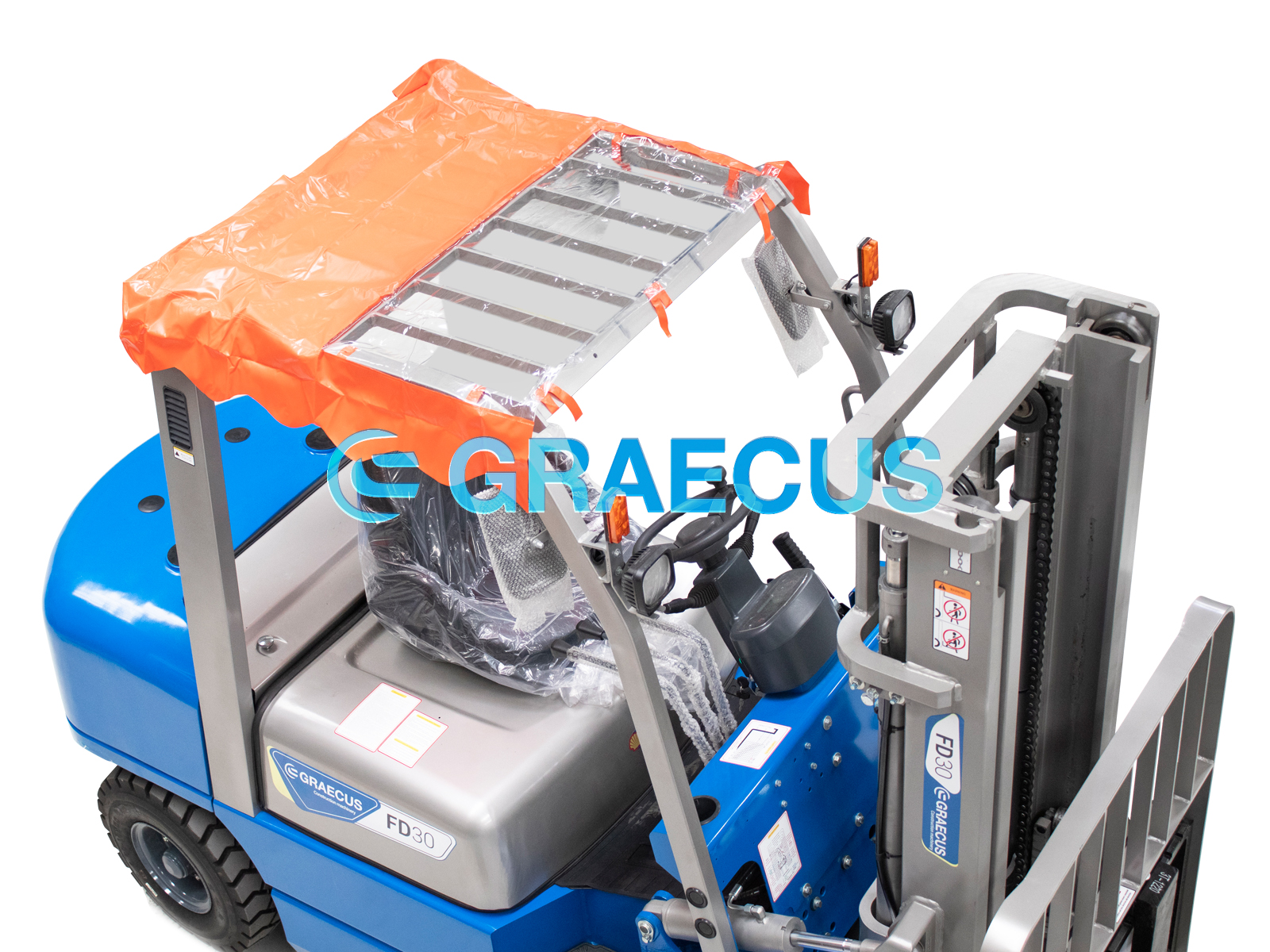 FD20V (ΡΙΚ) | Graecus | Κλάρκ 2.0Τ STAGE V diesel | Duplex 3000mm | υδραυλική πλάγια μετατόπιση | πιρούνια 1220mm