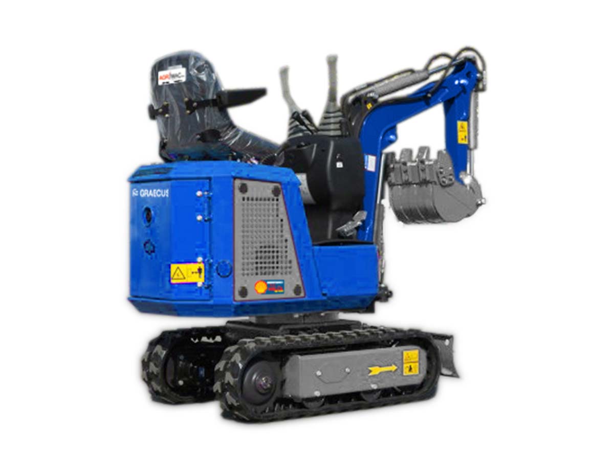 EB07-BOOM | Graecus | Μικρός ερπυστριοφόρος εκσκαφέας 700kg, βενζίνη, με γραμμή σφύρας 