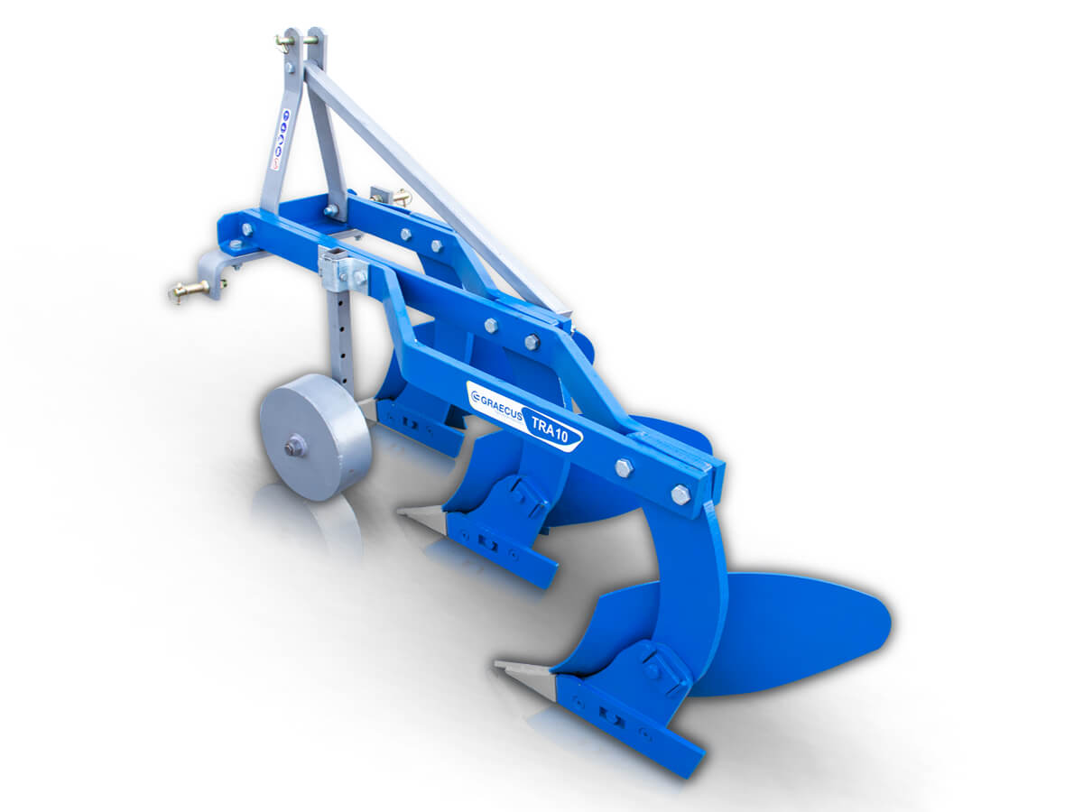 TRA10 | Graecus | Άροτρο-Αλέτρι 3υνο 10″ τρακτέρ με ρόδα Φ280 