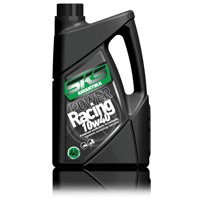 Συνθετικό λάδι κινητήρα υψηλής απόδοσης | SKS | POWER RACING SAE 10W/40 4Lt