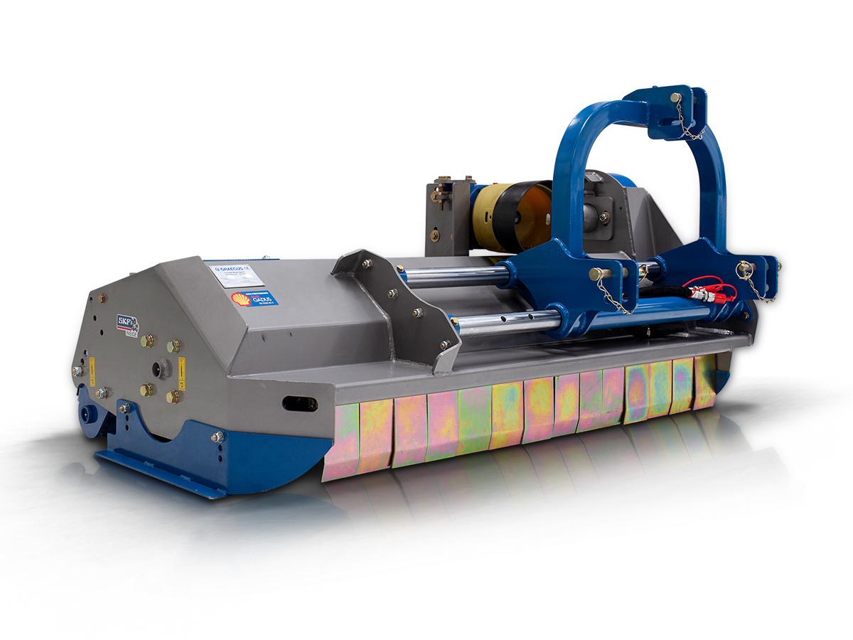 BK 150 | Graecus | Καταστροφέας βαρέως τύπου, με μετατόπιση, οδοντωτά σφυριά και λεπίδες συλλογής στο πίσω μέρος 