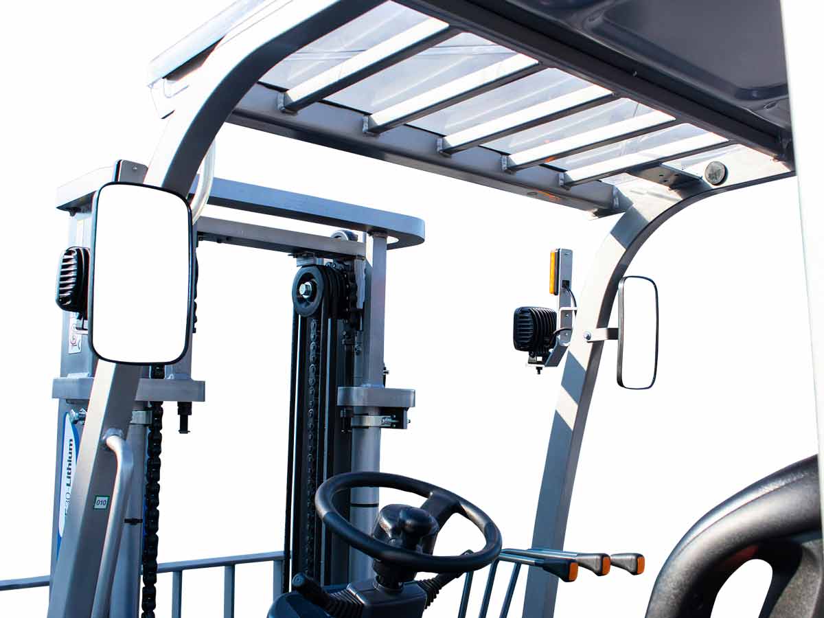 FE20-Lithium | Graecus | Κλάρκ 2.0Τ ηλεκτρικό με μπαταρία λιθίου | Duplex 3000mm | Υδραυλική πλάγια μετατόπιση | Πιρούνια 1220mm 