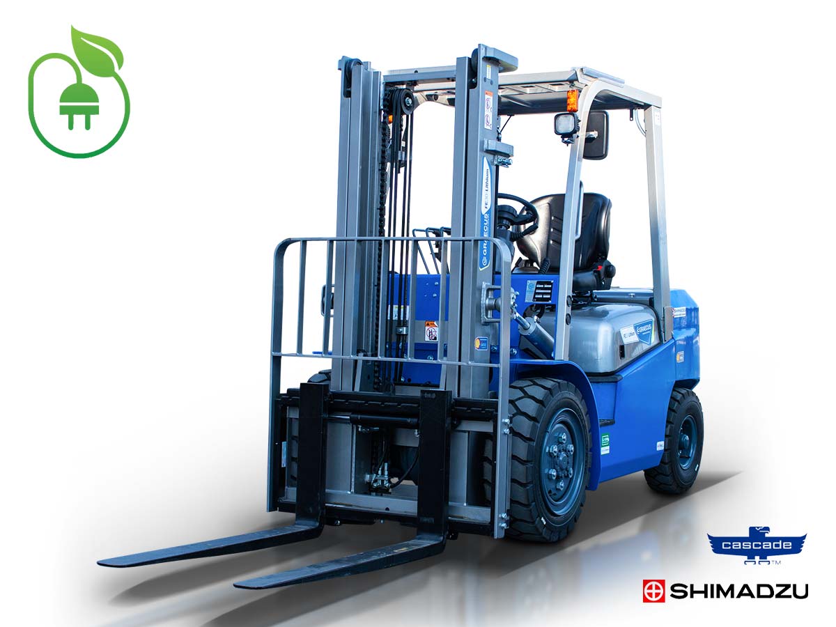 FE25-Lithium PRO | Graecus | Κλάρκ 2.5Τ ηλεκτρικό με μπαταρία λιθίου | Triplex 4500mm | Υδραυλική πλάγια μετατόπιση | Πιρούνια 1220mm 