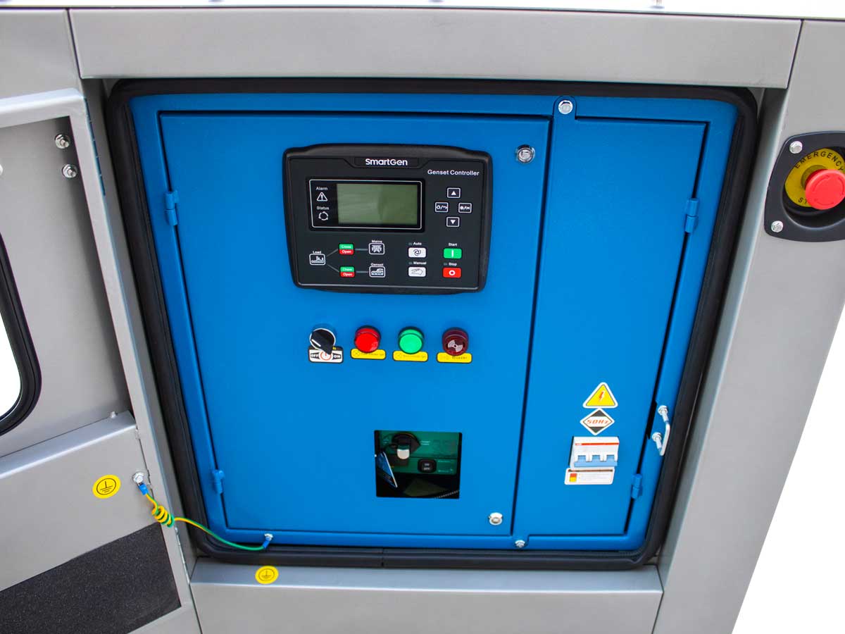 GD15 | Graecus | Γεννήτρια πετρελαίου τριφασική κλειστού τύπου με βάση, υδρόψυκτη με αυτόματο πίνακα μεταγωγής 