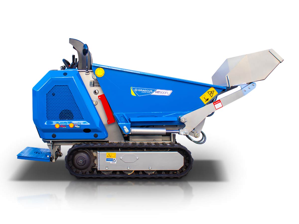 HT800FL | Graecus | Ντάμπερ Diesel, υδροστατικό με φορτωτή και υψηλή ανατροπή 800kg 