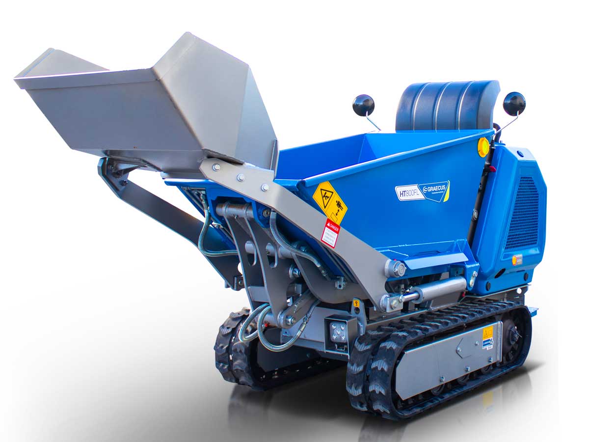 HT800FL | Graecus | Ντάμπερ Diesel, υδροστατικό με φορτωτή και υψηλή ανατροπή 800kg 