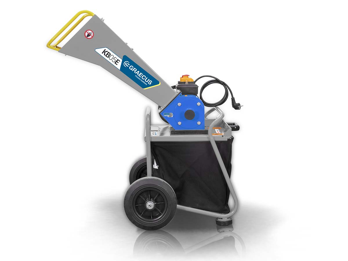 KB05E | Graecus | Κλαδοτεμαχιστής με ηλεκτρικό κινητήρα 2,8 kW και κάδο συλλογής 65 λίτρα 