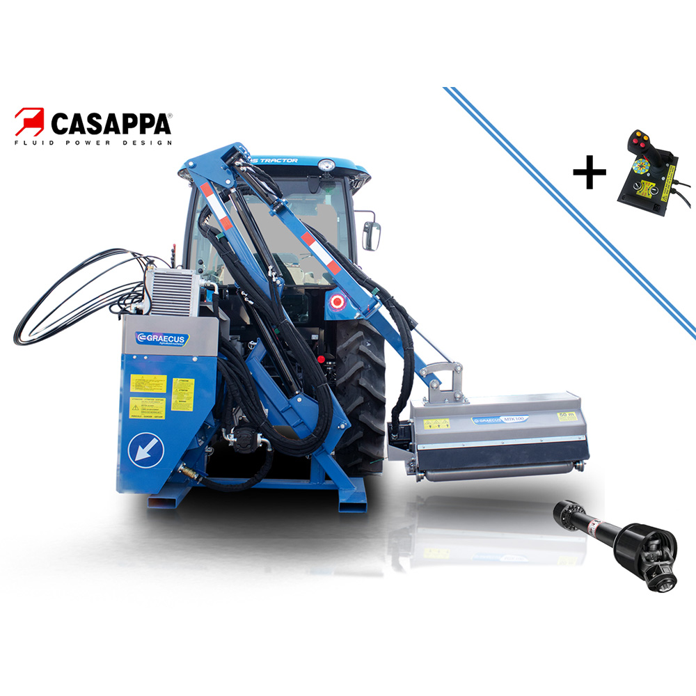 MTK 120 Joystick | Graecus |Τηλεσκοπικός Καταστροφέας με βραχίονα, joystick, αυτόνομος για τρακτέρ | μεσαίου τύπου  