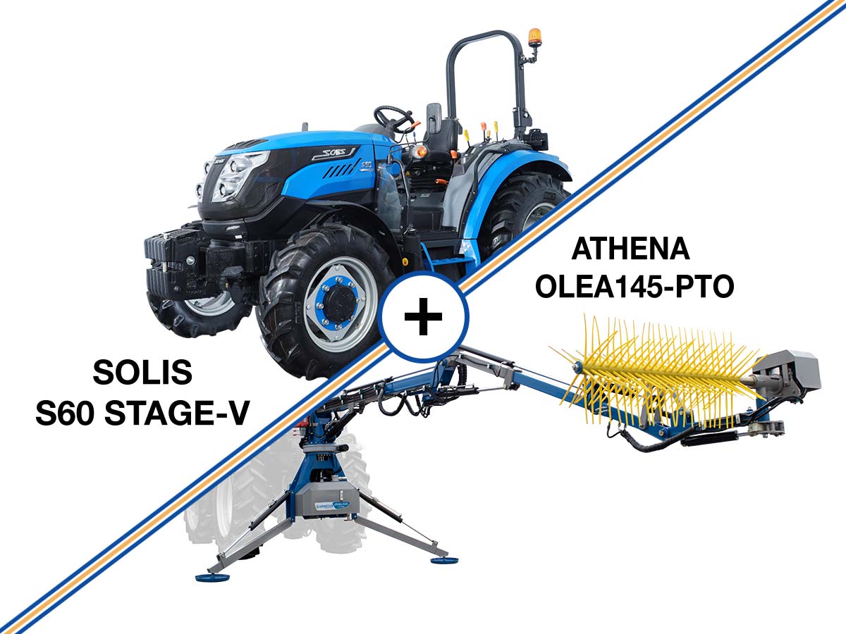 SOLIS S60 Stage V | Τρακτέρ ημι-στάνταρτ | 4×4 | 3067cc | + ATHENA OLEA145-PTO – COMBO SALES