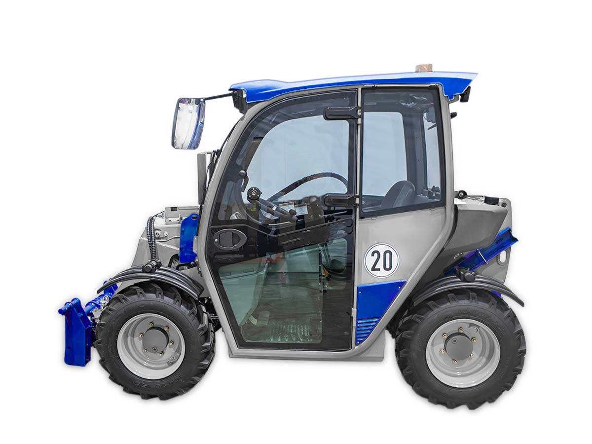 T13.4 | Graecus | Τηλεσκοπικό ανυψωτικό περονοφόρο 4×4 4WD| Μέγιστη ανύψωση 4m| Ικανότητα φόρτωσης έως 1.2Τ| Υδροστατικό σαζμάν με επιλογή διεύθυνσης τύπου κάβουρα