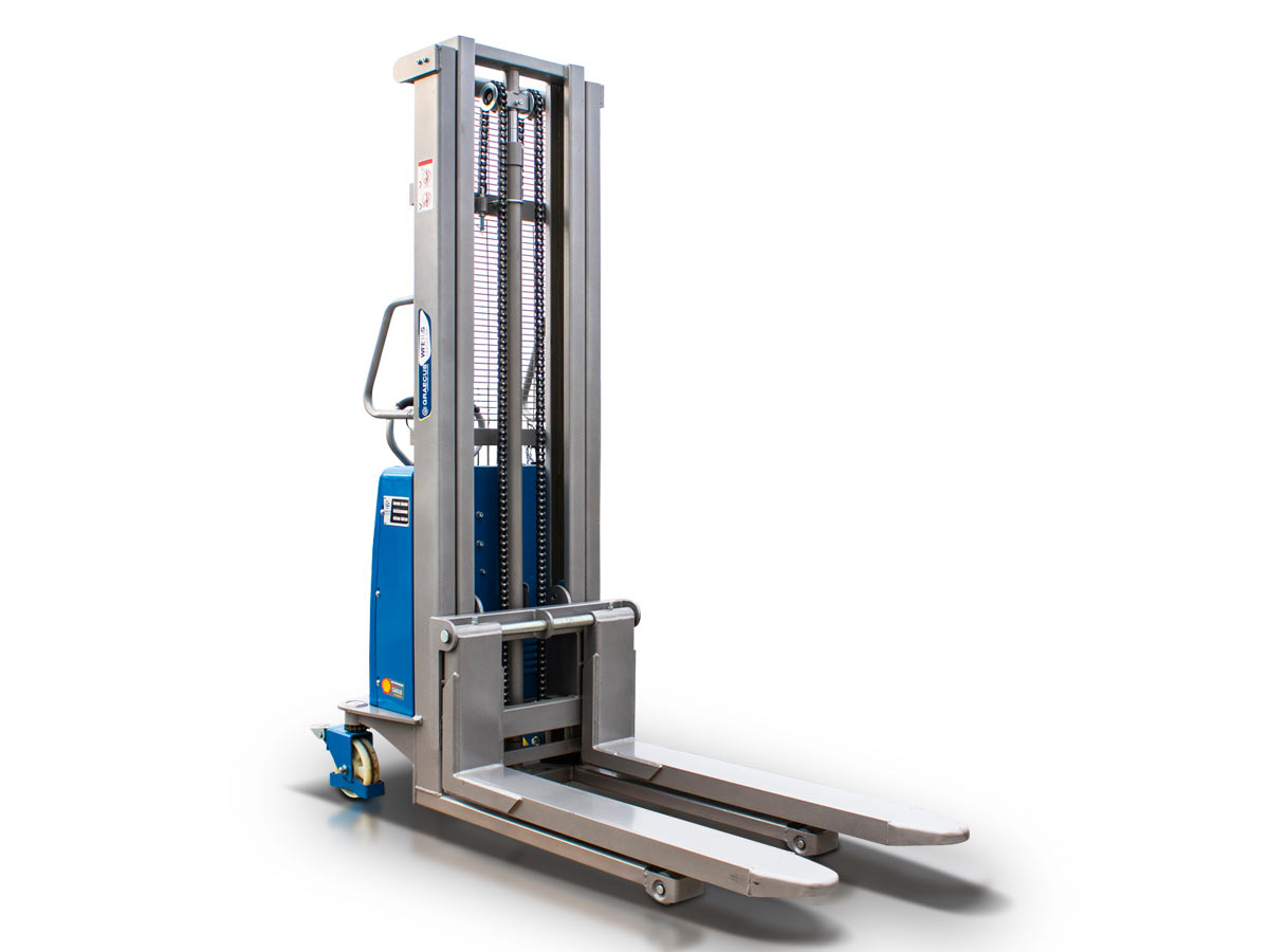 WFE10S Duplex300 | Graecus | Ημι-ηλεκτρικό παλετοφόρο ανυψωτικό 1T| ηλεκτροκίνητη ανύψωση Duplex 3000mm| Μπαταρία 12V100AH