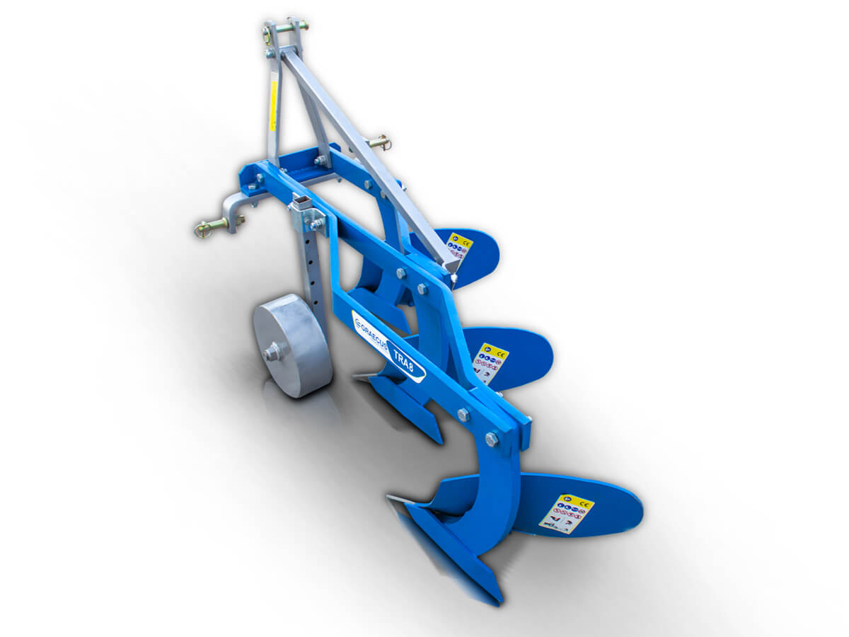 TRA8 | Graecus | Άροτρο – Αλέτρι 3υνο 8αρι με ρόδα Φ280 