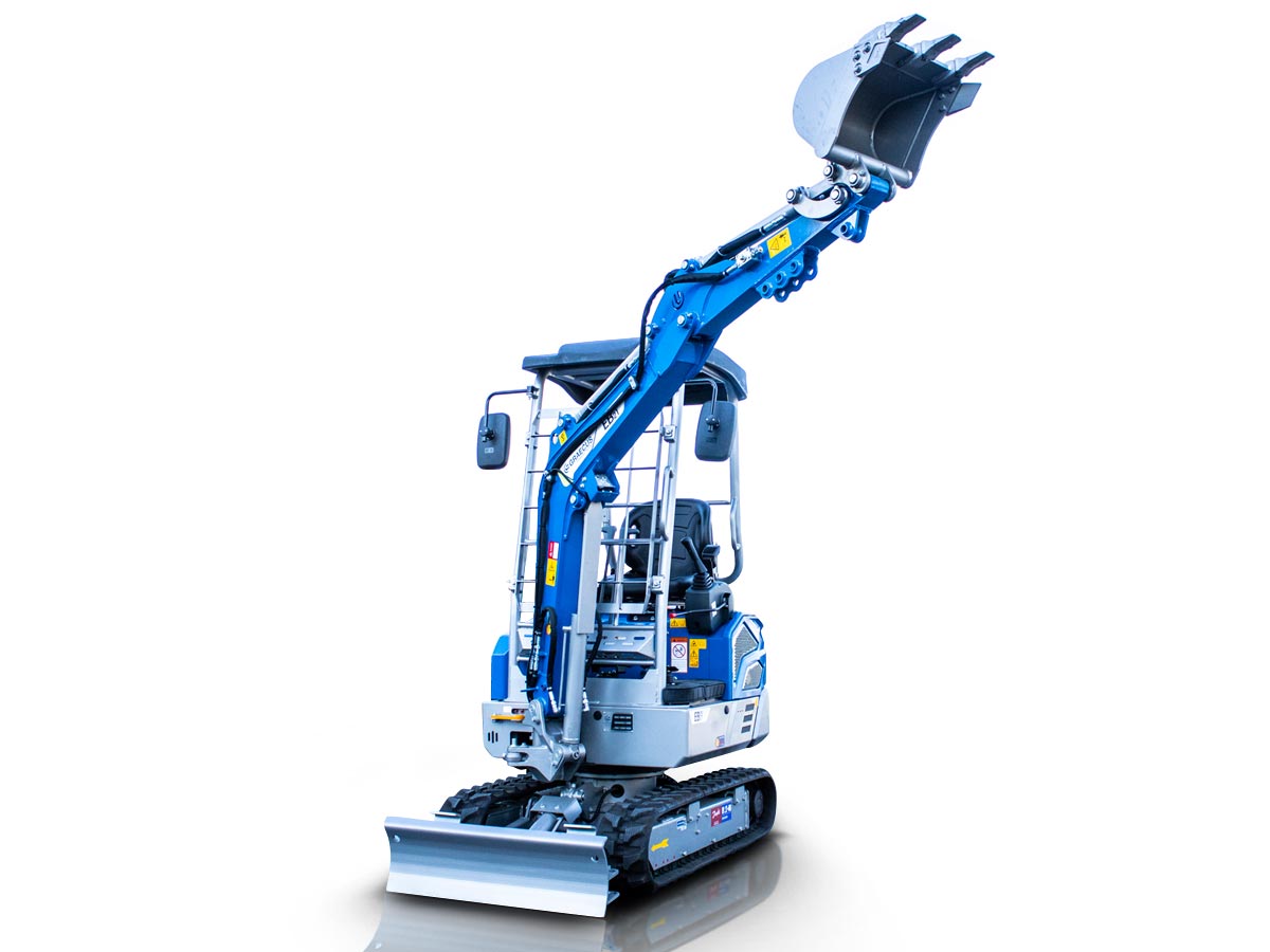 EB21-PRO | Graecus | Μίνι τσαπάκι 2.1T, Kubota Diesel, με περιστροφή στην μπούμα, πτυσσόμενες ερπύστριες, πλαϊνούς μοχλούς χειρισμού και γραμμή σφύρας 