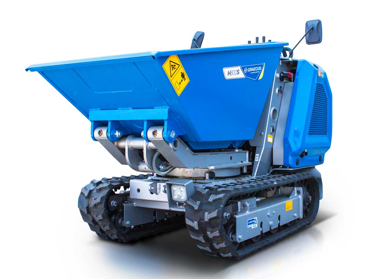  H800S | Graecus / KOOP | Ντάμπερ υδροστατικό με υδραυλική πλευρική εκκένωση, πλατφόρμα αναβάτη 800kg Diesel 