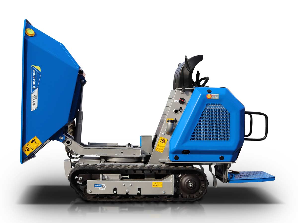 H800S PRO | KUBOTA | Ντάμπερ υδροστατικό με υδραυλική πλευρική εκκένωση, πλατφόρμα αναβάτη 800kg Diesel 