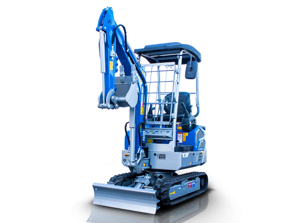 EB21-PRO | Graecus | Μίνι τσαπάκι 2.1T, Kubota Diesel, με περιστροφή στην μπούμα, πτυσσόμενες ερπύστριες, πλαϊνούς μοχλούς χειρισμού και γραμμή σφύρας 