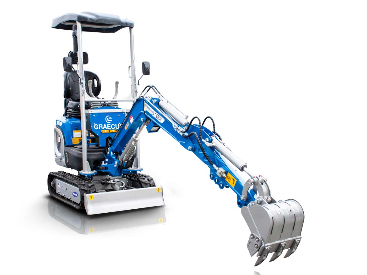 EB10-BOOM | Graecus | Μικρός ερπυστριοφόρος εκσκαφέας 1T, Diesel, με περιστροφή στην μπούμα και γραμμή σφύρας 