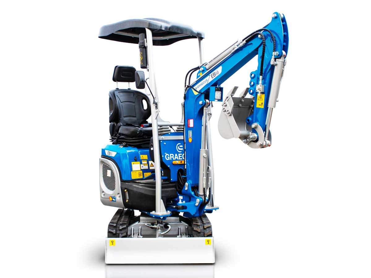 EB10-BOOM | Graecus | Μικρός ερπυστριοφόρος εκσκαφέας 1T, Diesel, με περιστροφή στην μπούμα και γραμμή σφύρας 