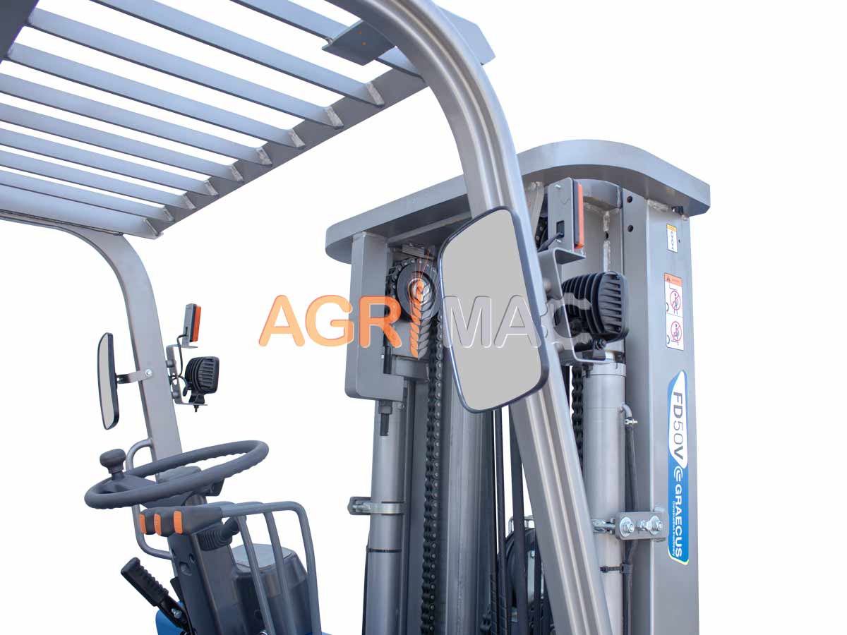 FD50V (ΡΙΚ) | Graecus | Κλάρκ 5.0Τ STAGE V Diesel | Duplex 3000mm | Υδραυλική πλάγια μετατόπιση | Πιρούνια 1220mm