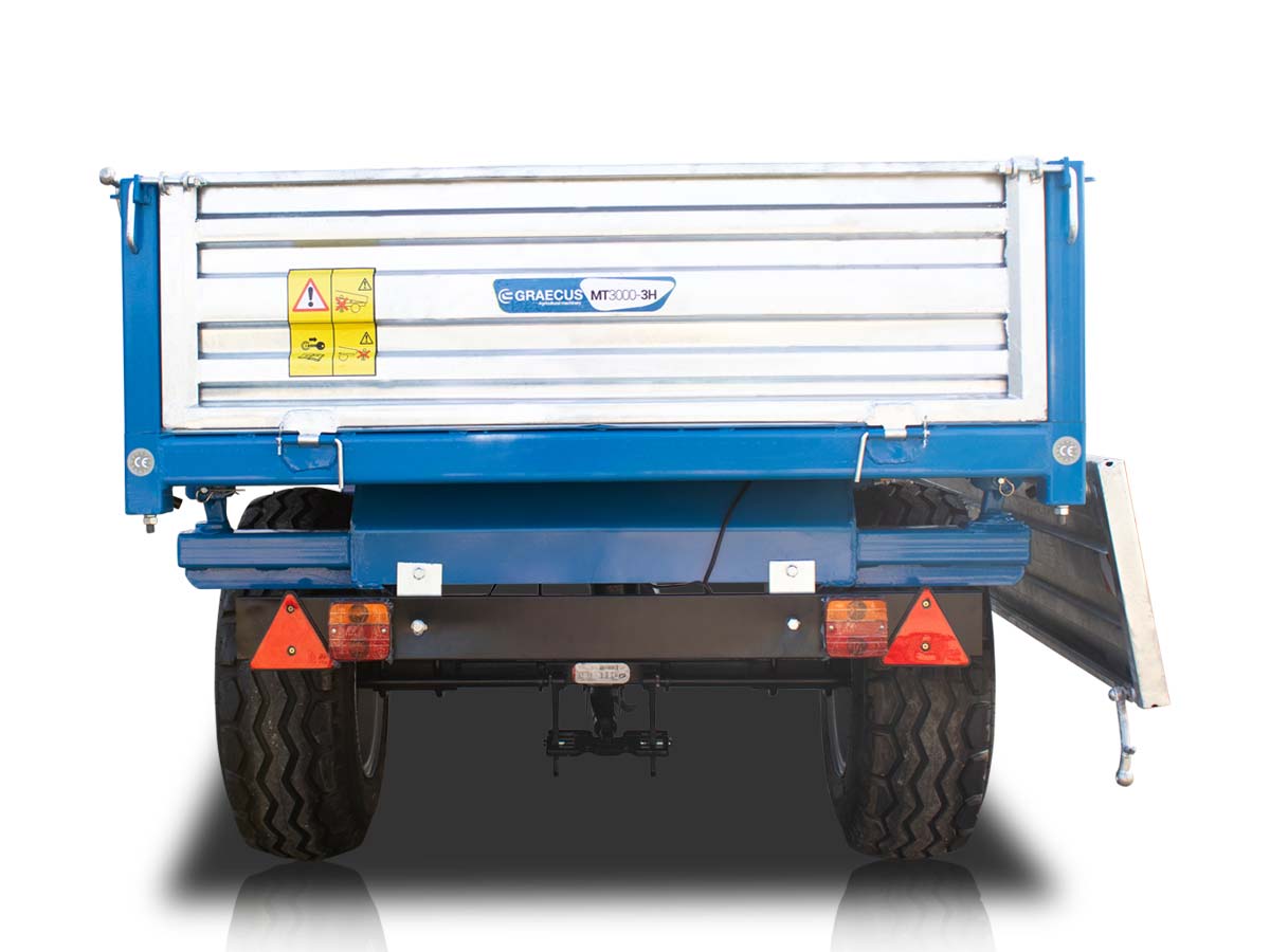 MT3000-3H | Graecus | Τρέιλερ για τρακτέρ με τριπλή υδραυλική ανατροπή 3000kg 