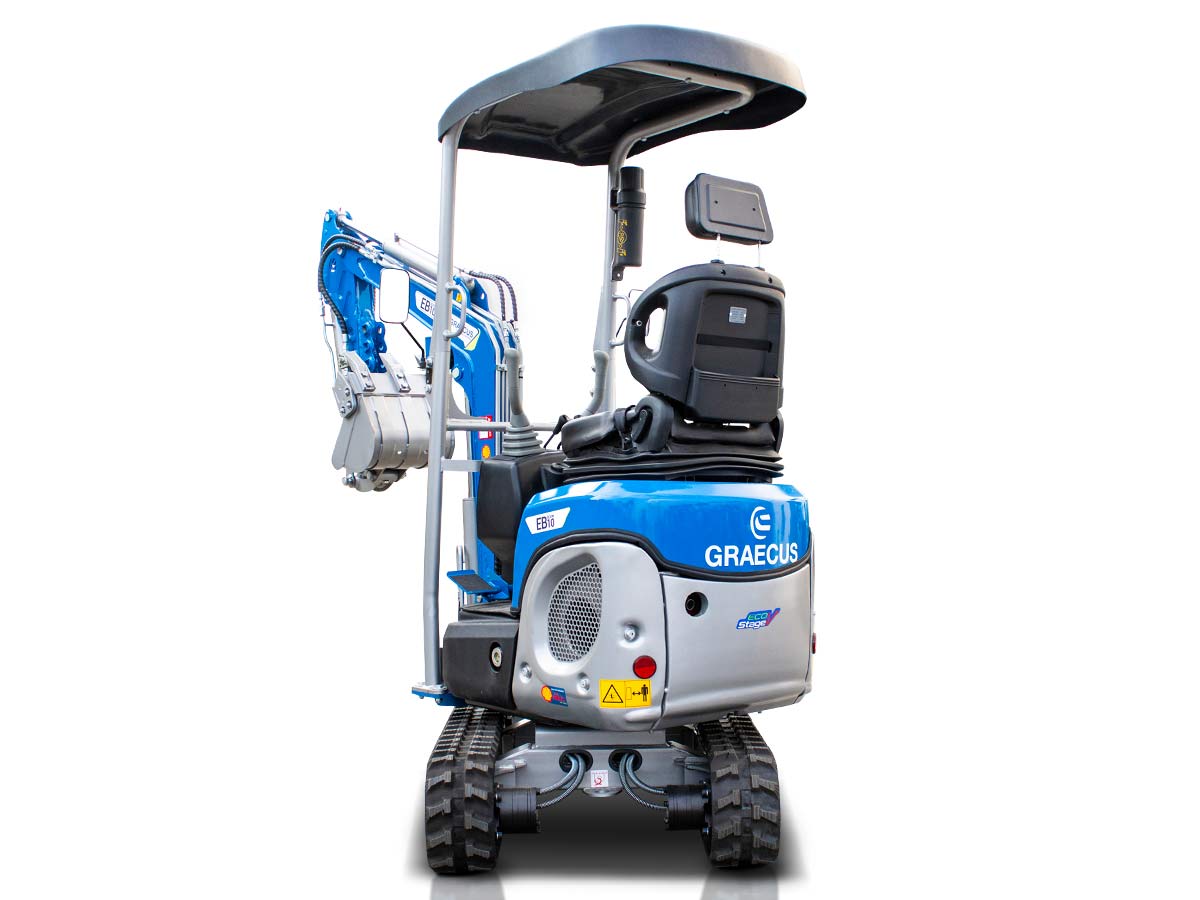 EB10-BOOM | Graecus | Μικρός ερπυστριοφόρος εκσκαφέας 1T, Diesel, με περιστροφή στην μπούμα και γραμμή σφύρας 
