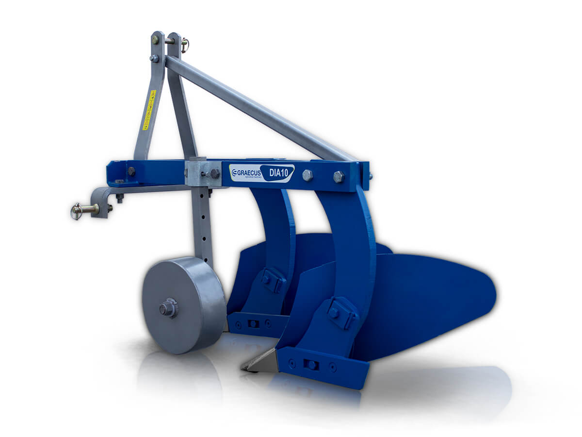 DIA10 | Graecus | Άροτρο-Αλέτρι 2υνο 10″ τρακτέρ με ρόδα Φ280 