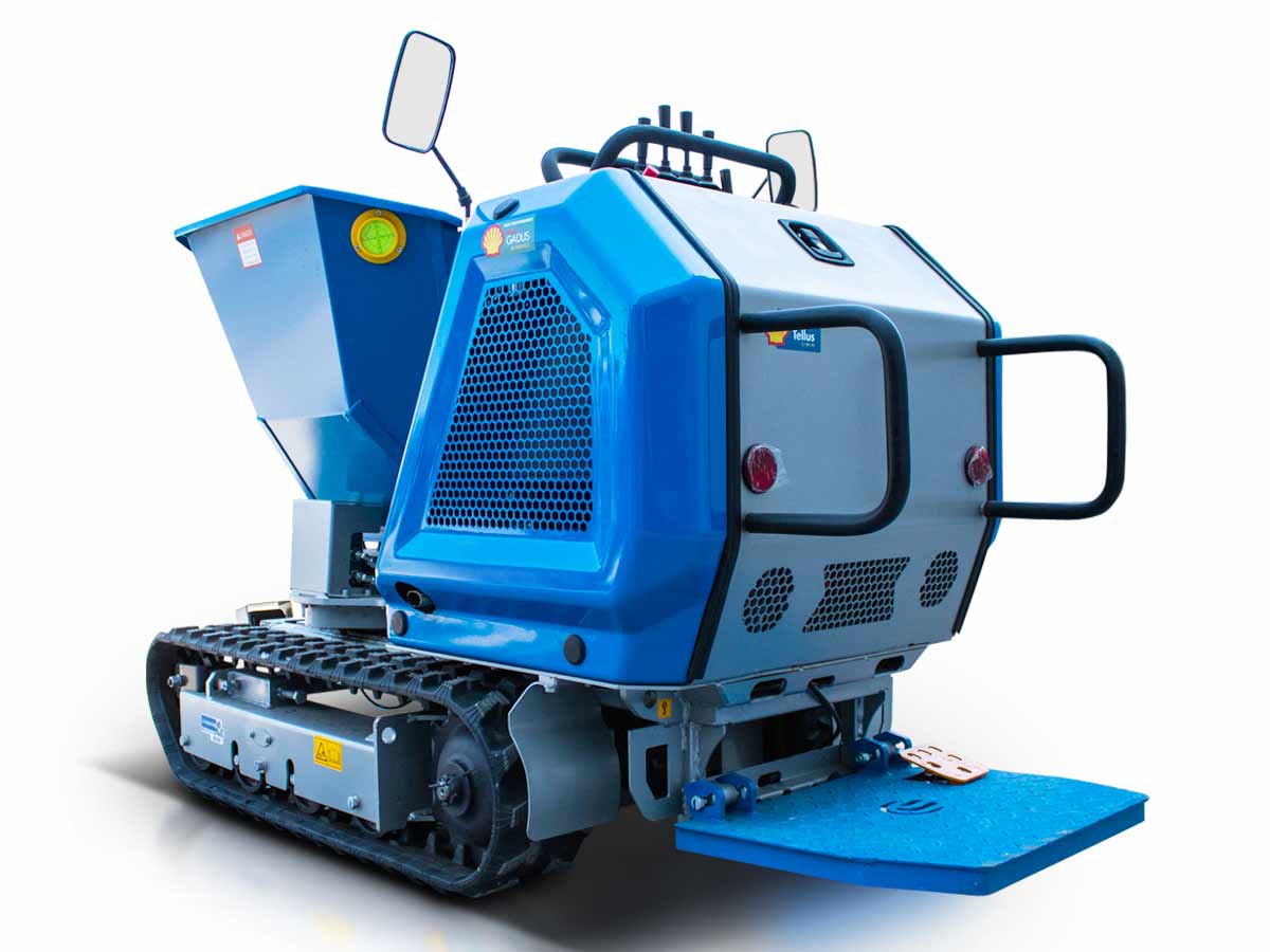  H800S | Graecus / KOOP | Ντάμπερ υδροστατικό με υδραυλική πλευρική εκκένωση, πλατφόρμα αναβάτη 800kg Diesel 