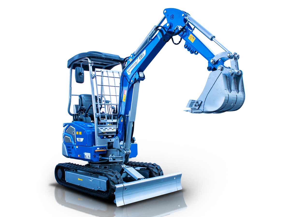 EB24-PRO | Graecus | Μίνι τσαπάκι 2.4T, Kubota Diesel, με περιστροφή στην μπούμα, πτυσσόμενες ερπύστριες, πλαϊνούς μοχλούς χειρισμού και γραμμή σφύρας