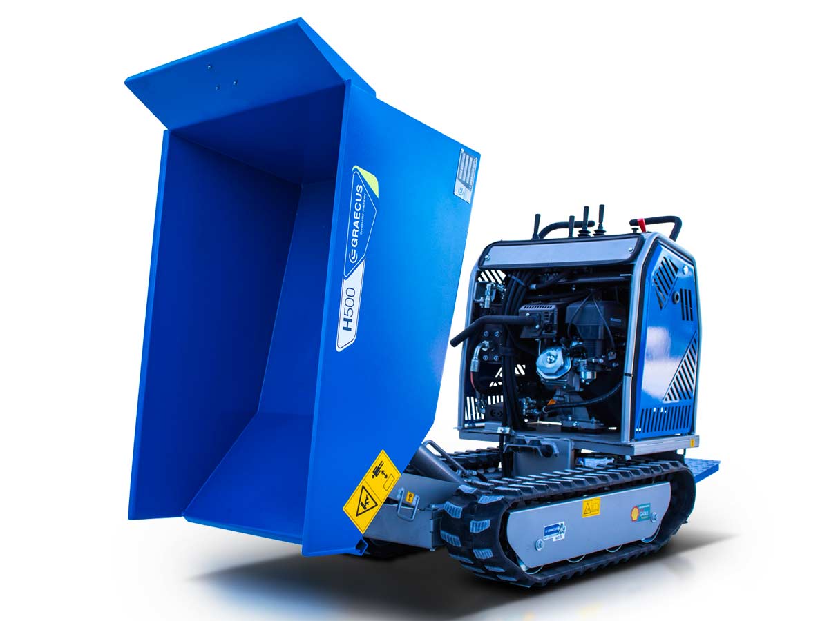 H500 | Graecus / Loncin | Ντάμπερ , υδροστατικό με υδραυλική ανατροπή και πλατφόρμα αναβάτη 500kg 