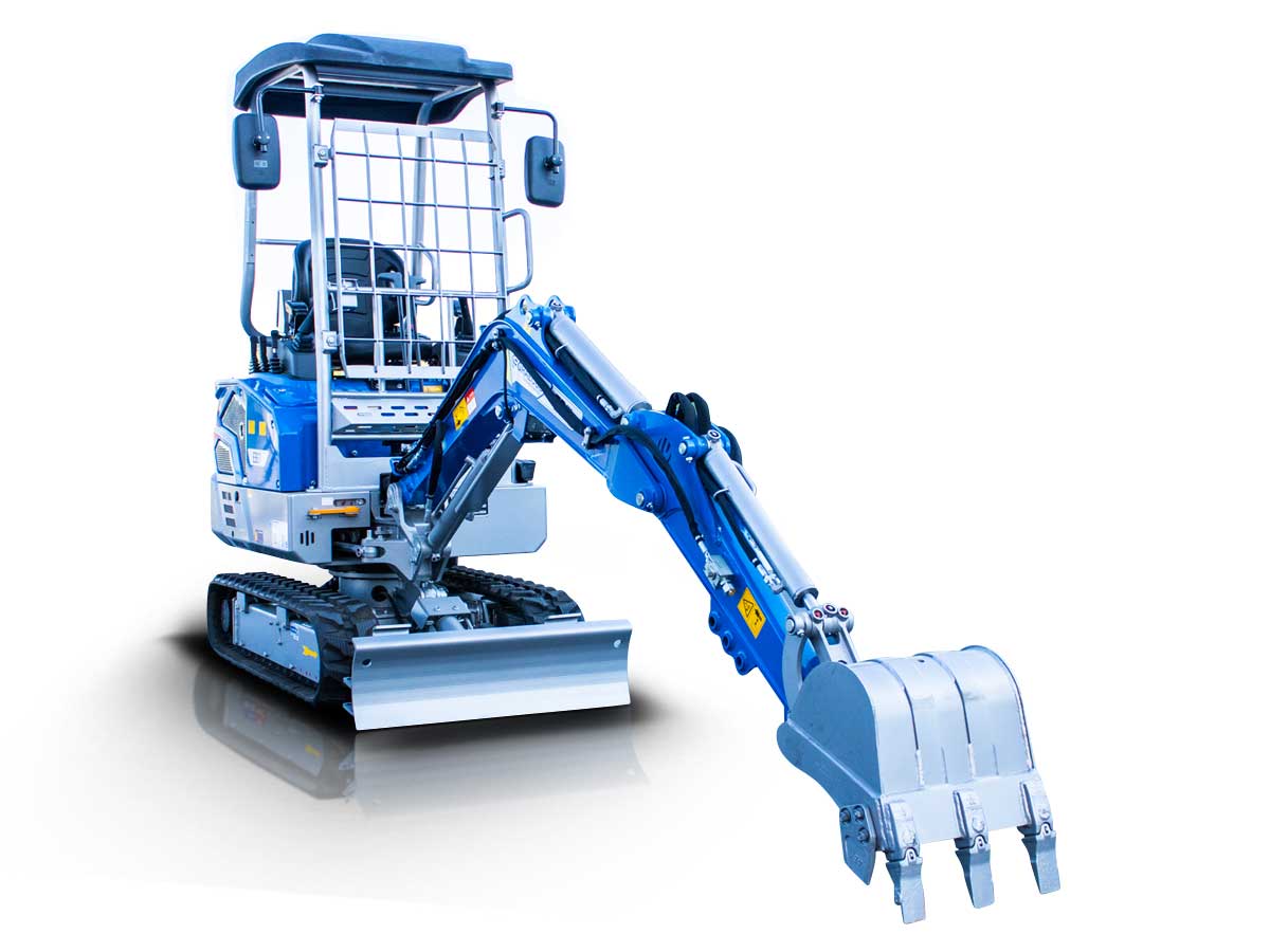 EB21-PRO | Graecus | Μίνι τσαπάκι 2.1T, Kubota Diesel, με περιστροφή στην μπούμα, πτυσσόμενες ερπύστριες, πλαϊνούς μοχλούς χειρισμού και γραμμή σφύρας 