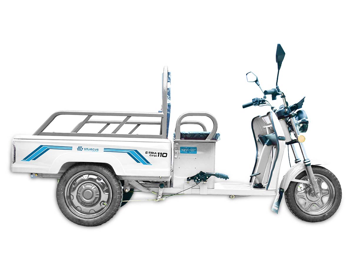 E-TRIA Cargo 110 | Ηλεκτρικό τρίκυκλο με ωφέλιμο φορτίο 260 kg, 72V 22.8Ah 