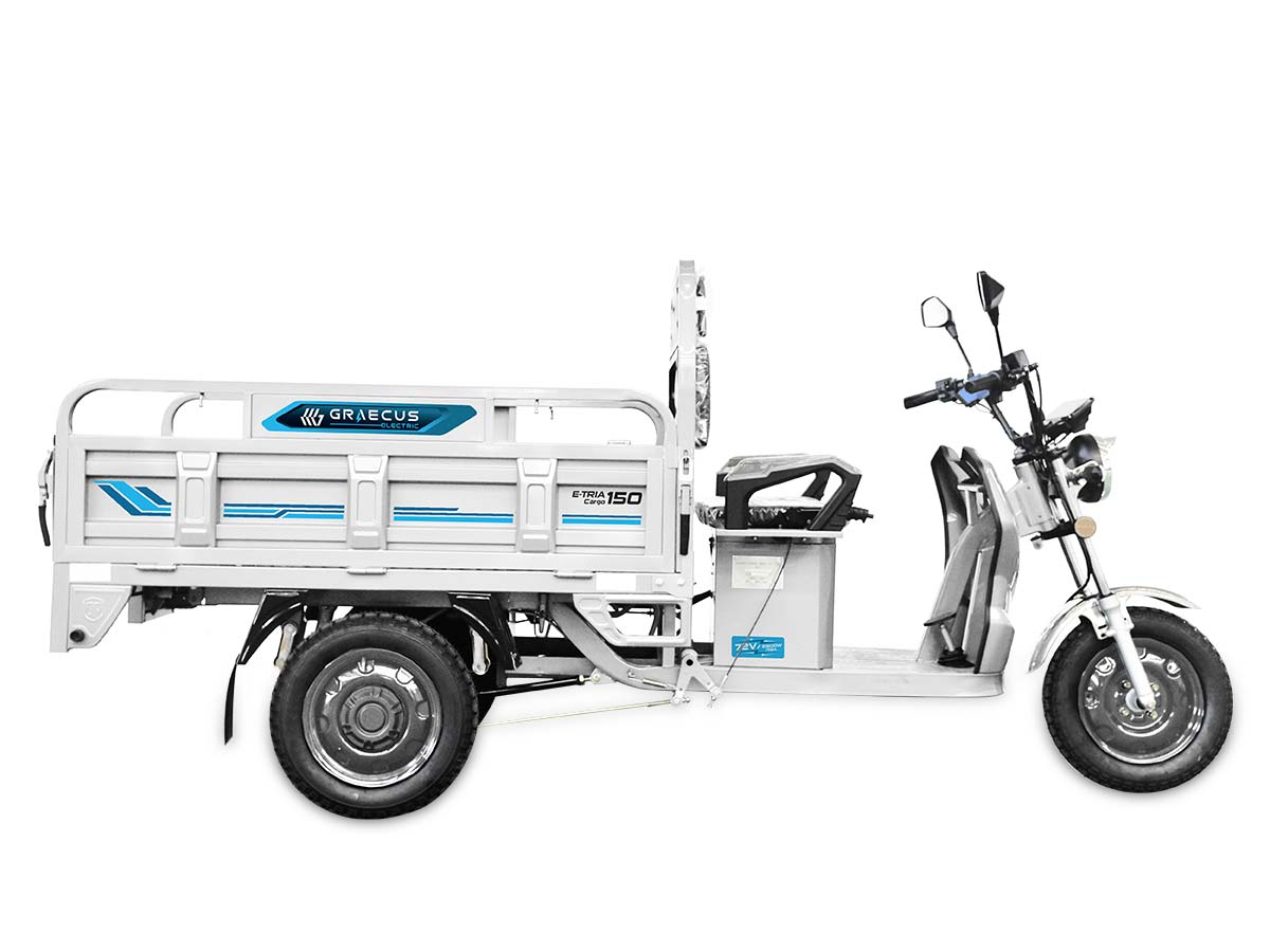 E-TRIA Cargo 150 | Ηλεκτρικό τρίκυκλο με ωφέλιμο φορτίο 300 kg, 72V 45Ah