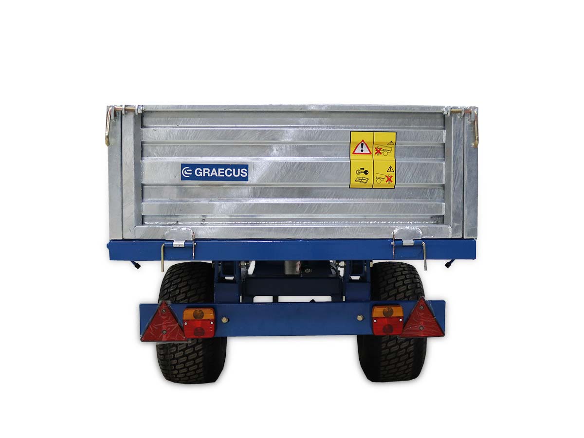 MT1500-H | Graecus | Τρέιλερ για τρακτέρ με υδραυλική ανατροπή 1500kg 