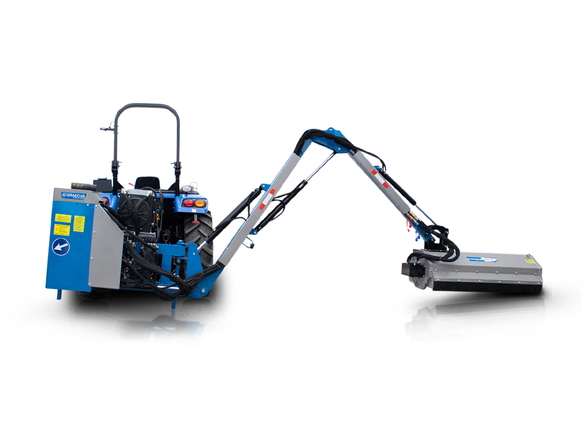 BTK 150 Joystick | Graecus | Τηλεσκοπικός Καταστροφέας με βραχίονα, αυτόνομος για τρακτέρ | βαρέως τύπου 