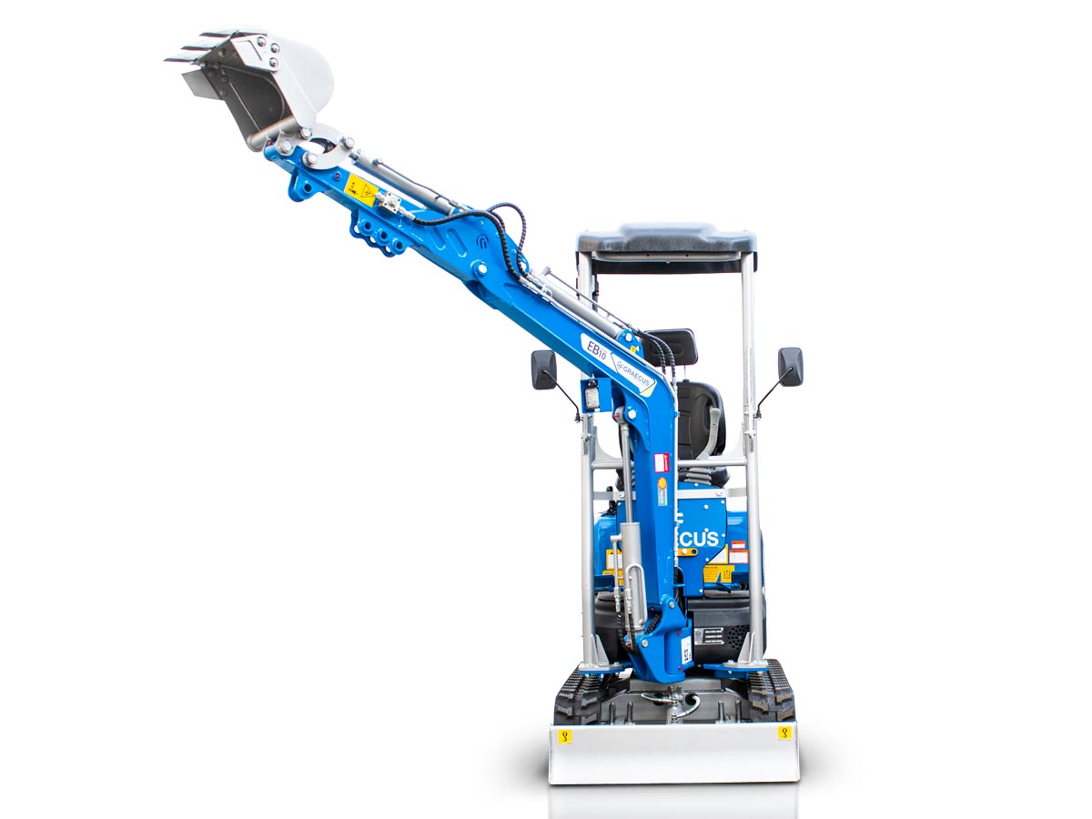 EB10-BOOM | Graecus | Μικρός ερπυστριοφόρος εκσκαφέας 1T, Diesel, με περιστροφή στην μπούμα και γραμμή σφύρας 