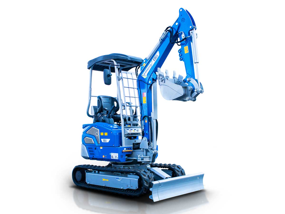 EB24-PRO | Graecus | Μίνι τσαπάκι 2.4T, Kubota Diesel, με περιστροφή στην μπούμα, πτυσσόμενες ερπύστριες, πλαϊνούς μοχλούς χειρισμού και γραμμή σφύρας