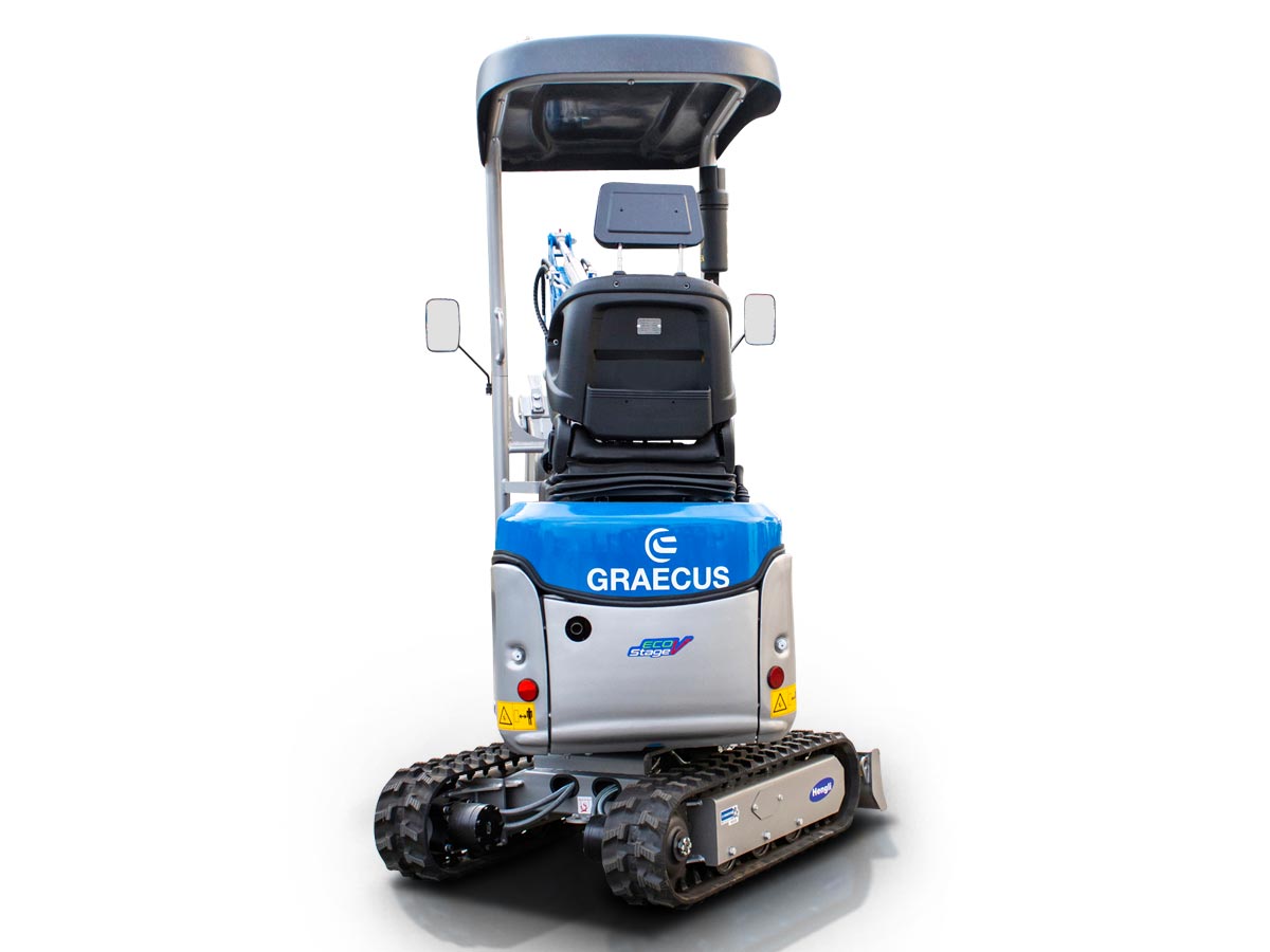 EB10-BOOM | Graecus | Μικρός ερπυστριοφόρος εκσκαφέας 1T, Diesel, με περιστροφή στην μπούμα και γραμμή σφύρας 