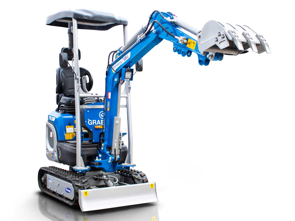 EB10-BOOM | Graecus | Μικρός ερπυστριοφόρος εκσκαφέας 1T, Diesel, με περιστροφή στην μπούμα και γραμμή σφύρας 