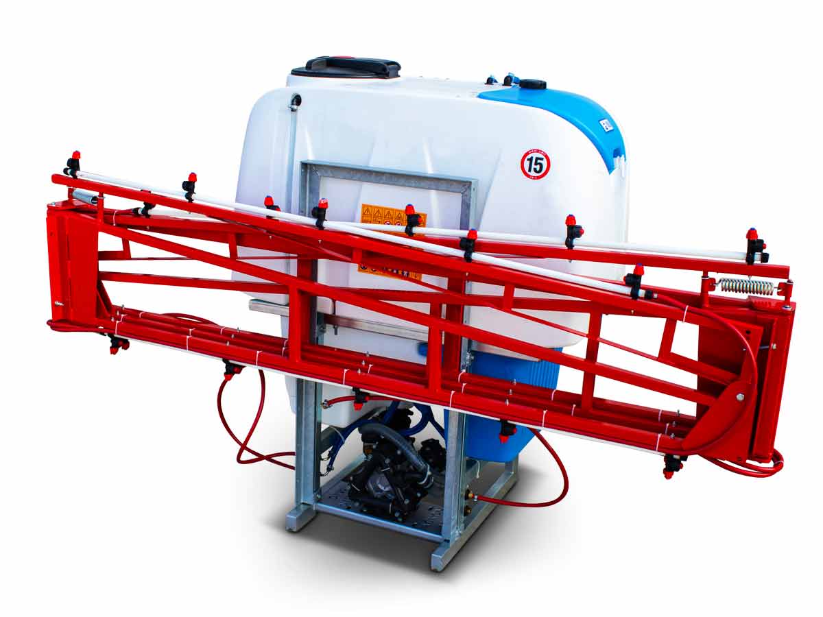 PA700+AD12 | Agron Mag | 700L/12m Ραντιστικο-Ψεκαστικο 3 καζάνια αναρτώμενο με 12 μέτρα μπάρα 