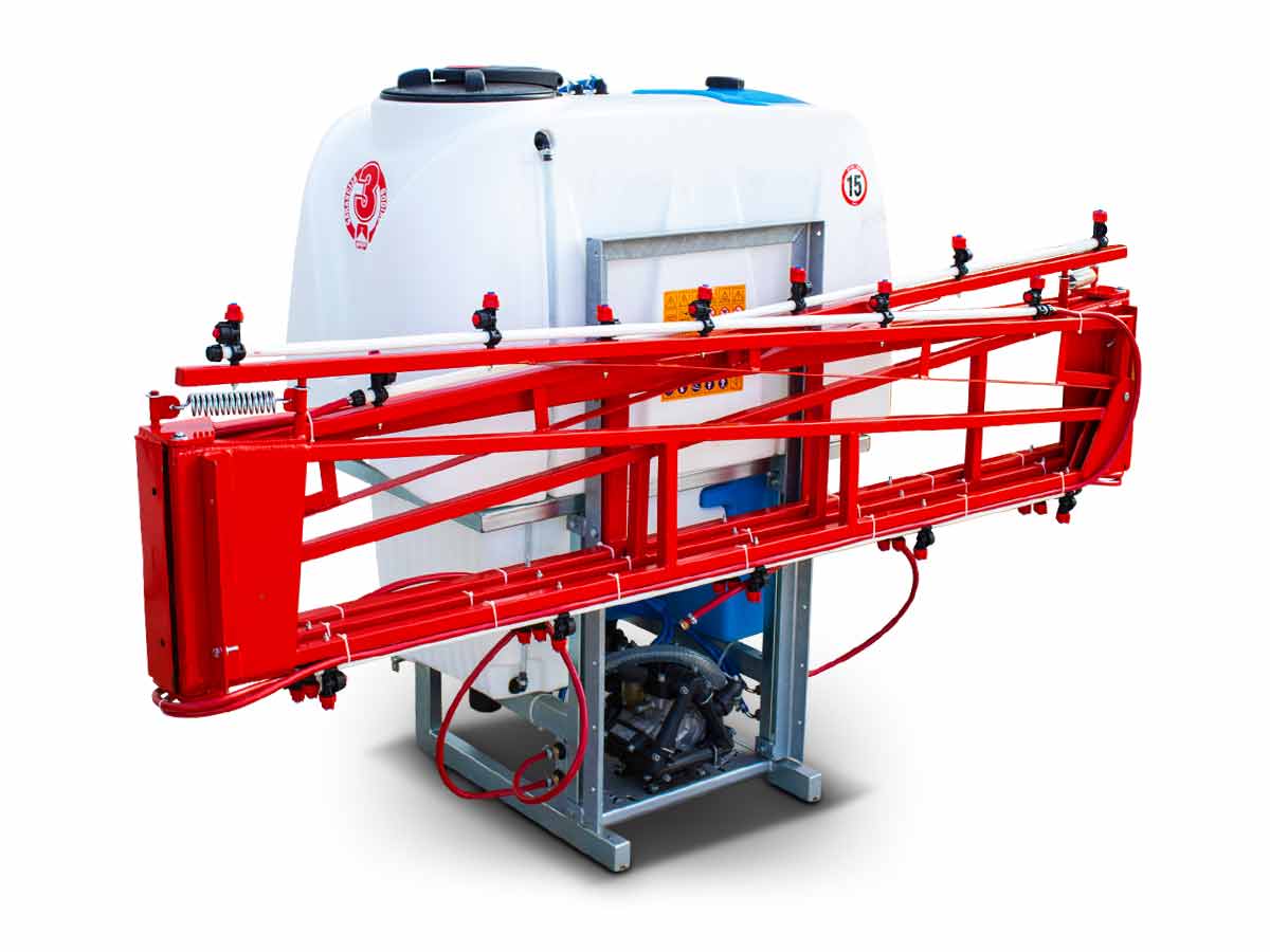 PA700+AD10 | Agron Mag | 700L/10m Ραντιστικο-Ψεκαστικο 3 καζάνια αναρτώμενο με 10 μέτρα μπάρα 