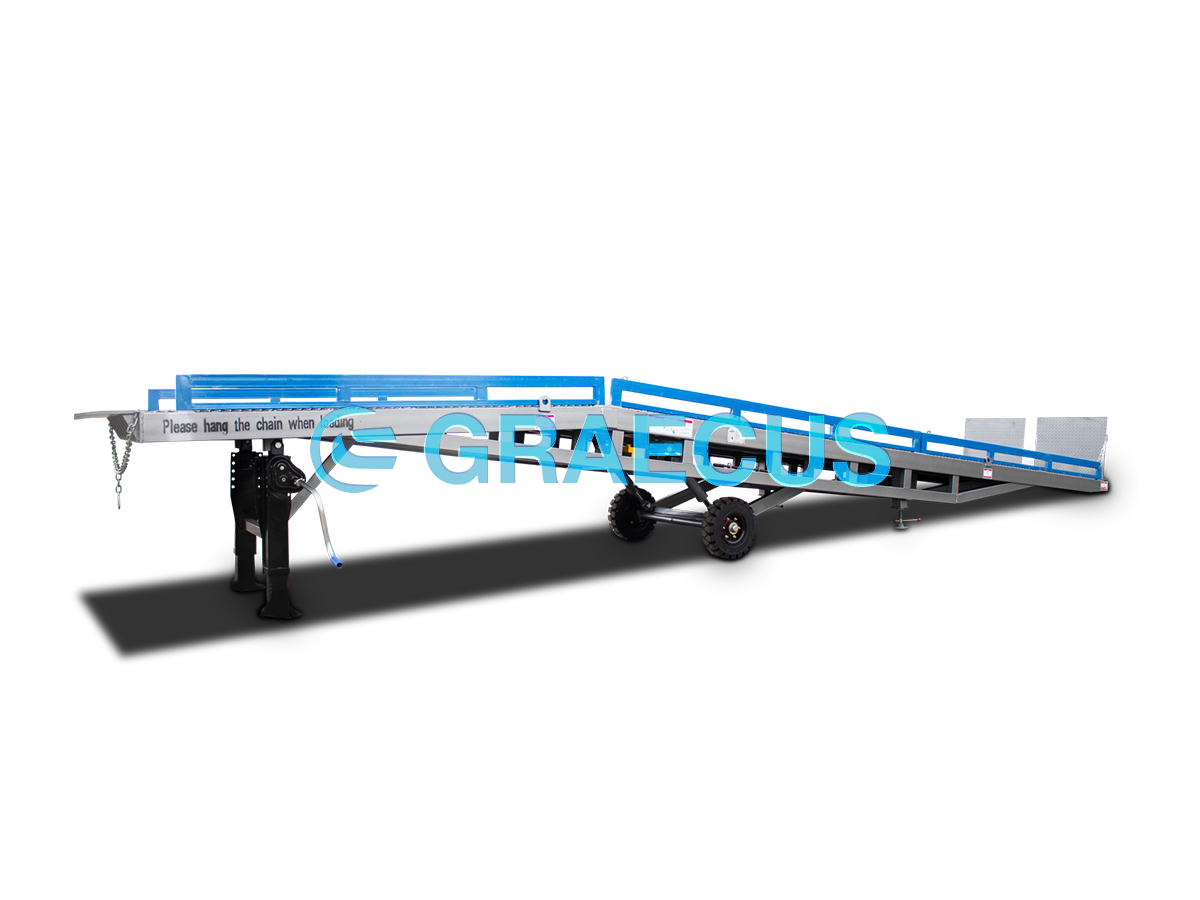 RAMP6T | Graecus | Κινητή ράμπα φορτοεκφόρτωσης με γρήγορα αφαιρούμενα παραπέτα 