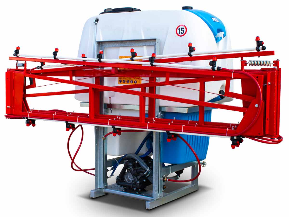 PA700+AD12 | Agron Mag | 700L/12m Ραντιστικο-Ψεκαστικο 3 καζάνια αναρτώμενο με 12 μέτρα μπάρα 