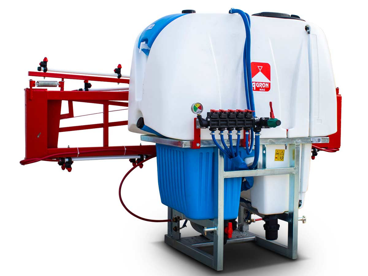 PA700+AD10 | Agron Mag | 700L/10m Ραντιστικο-Ψεκαστικο 3 καζάνια αναρτώμενο με 10 μέτρα μπάρα 