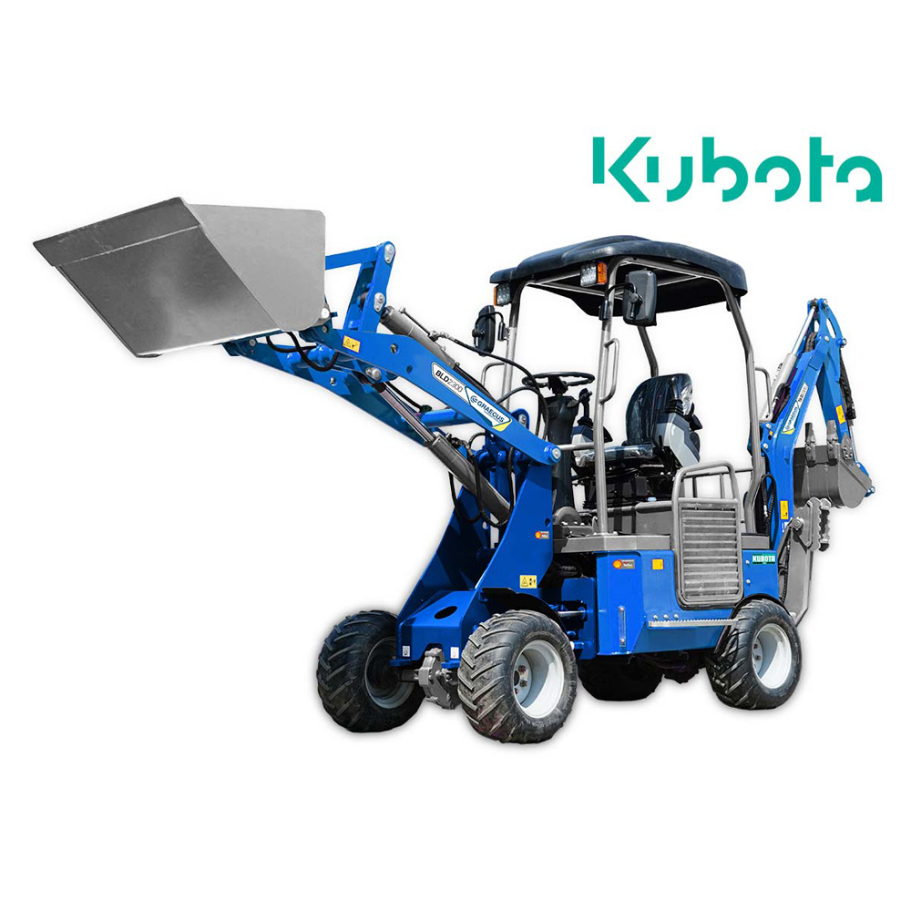 BLD2300 | Graecus | Μίνι σπαστός τροχοφόρος φορτωτής με εκσκαφέα 4×4 4WD | STAGE V 